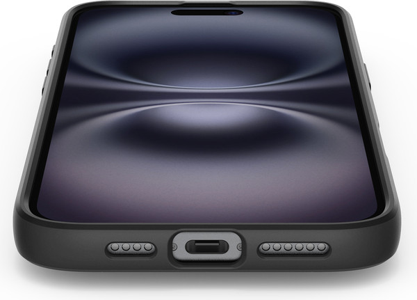 Изображение товара Чехол-накладка Spigen Liquid Air для iPhone 16 Plus / ACS08066 (Matte Black)