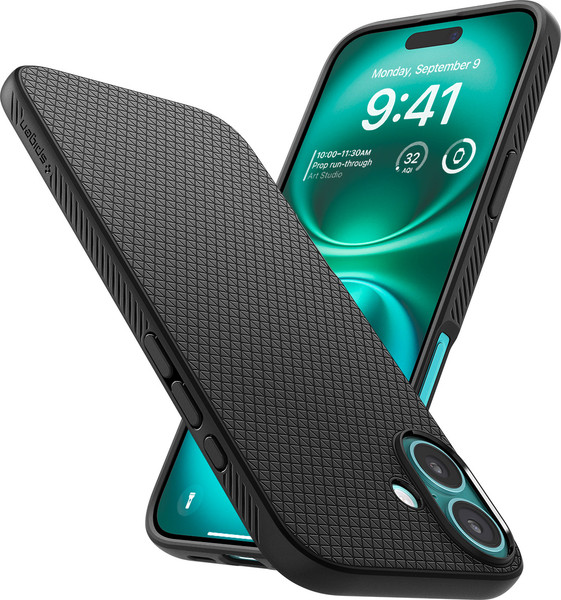 Изображение товара Чехол-накладка Spigen Liquid Air для iPhone 16 Plus / ACS08066 (Matte Black)