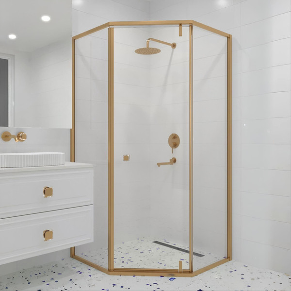 Изображение товара Душевой уголок RGW HO-088Gb / 350608800-16 (золото браш/прозрачное стекло)