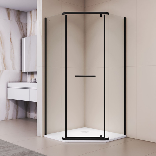 Изображение товара Душевой уголок RGW PA-83-B / 78088399-14 (черный/прозрачное стекло)