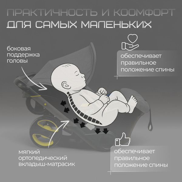 Изображение товара Коляска-автолюлька Bubago Mirco / BG 153-2 (серый)