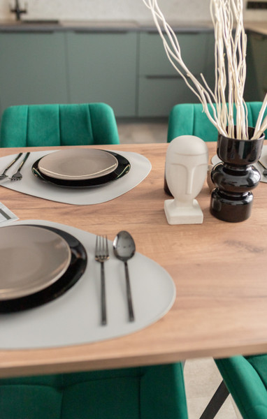 Изображение товара Обеденный стол Notta Лиман 140х80 / 615156 (дуб крафт табачный/черный матовый)