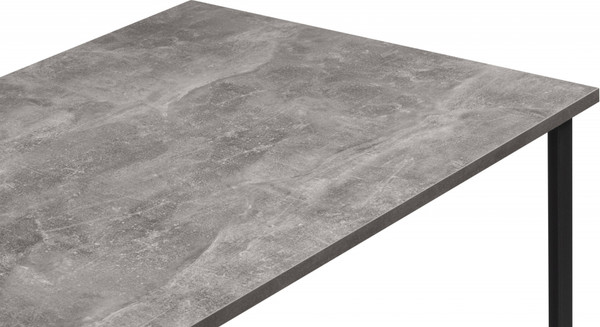 Изображение товара Обеденный стол Notta Лиман 140х80 / 615157 (бетон светлый/черный матовый)