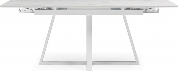 Изображение товара Обеденный стол Notta Памелла 140/200х80 / 617086 (белый мрамор alpin white /snow white/белый)