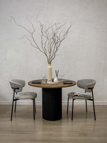 Изображение товара Обеденный стол Notta Барел 100 / 615166 (орех кантри/черный)