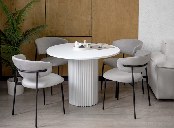 Изображение товара Обеденный стол Notta Барел 110 / 615167 (белый/белый)