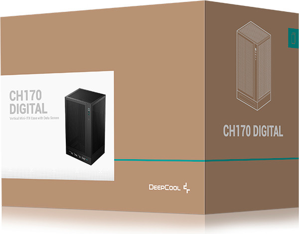 Изображение товара Корпус для компьютера Deepcool CH170 Digital / R-CH170-BKNPI0D-G-1 (черный, без БП)