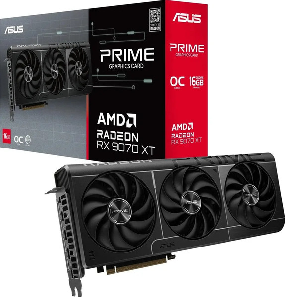 Изображение товара Видеокарта Asus Prime RX 9070XT OC Edition 16Gb GDDR6