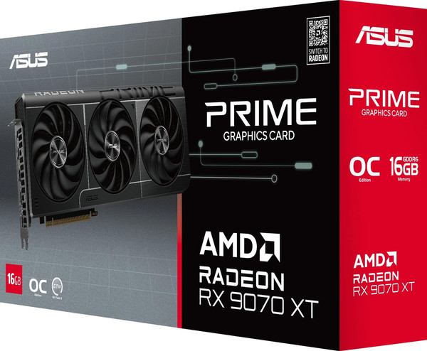 Изображение товара Видеокарта Asus Prime RX 9070XT OC Edition 16Gb GDDR6