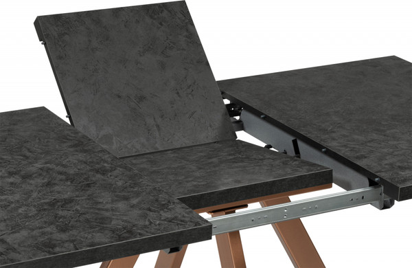 Изображение товара Обеденный стол Woodville Keon T32 116-155.5x77 раздвижной / 619235 (малави/медь)