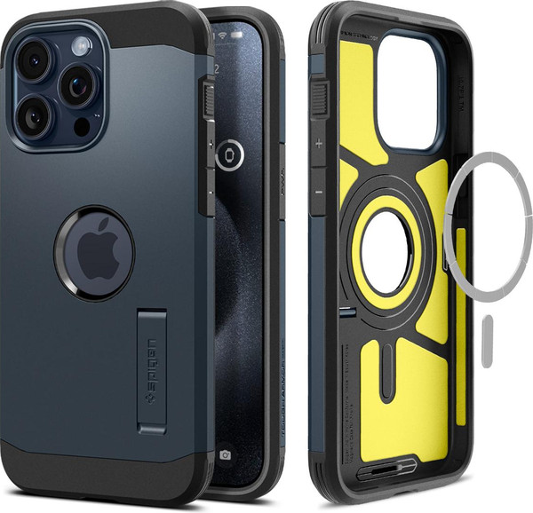 Изображение товара Чехол-накладка Spigen Tough Armor Mag Magsafe для iPhone 15 Pro / ACS06734 (Metal Slate)