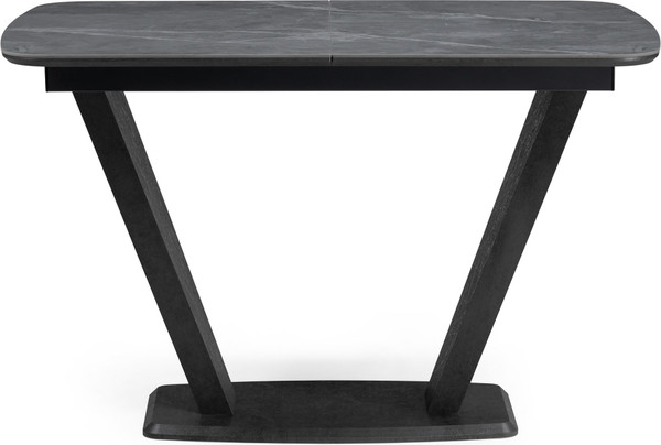 Изображение товара Обеденный стол Woodville Петир 120-160х80х75 / 588012 (larka grey/черный)