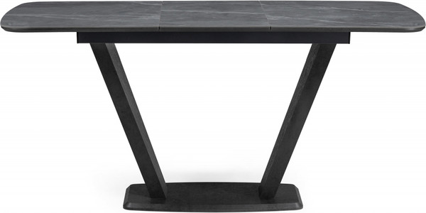 Изображение товара Обеденный стол Woodville Петир 120-160х80х75 / 588012 (larka grey/черный)