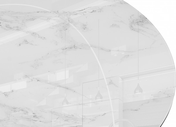 Изображение товара Обеденный стол Woodville Норфолк 100 / 588040 (белый мрамор/черный)