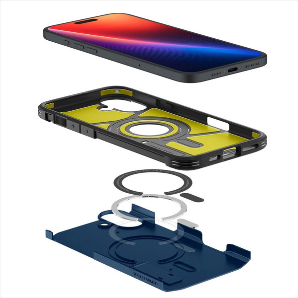 Изображение товара Чехол-накладка Spigen Tough Armor Mag Magsafe для iPhone 16 / ACS08217 (Navy Blue)