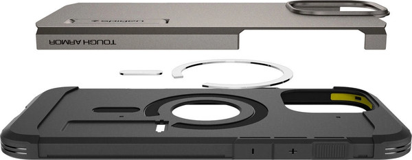 Изображение товара Чехол-накладка Spigen Tough Armor Mag Magsafe для iPhone 16 Pro / ACS08145 (Gunmetal)
