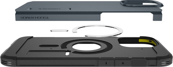 Изображение товара Чехол-накладка Spigen Tough Armor Mag Magsafe для iPhone 16 Pro / ACS08147 (Metal Slate)