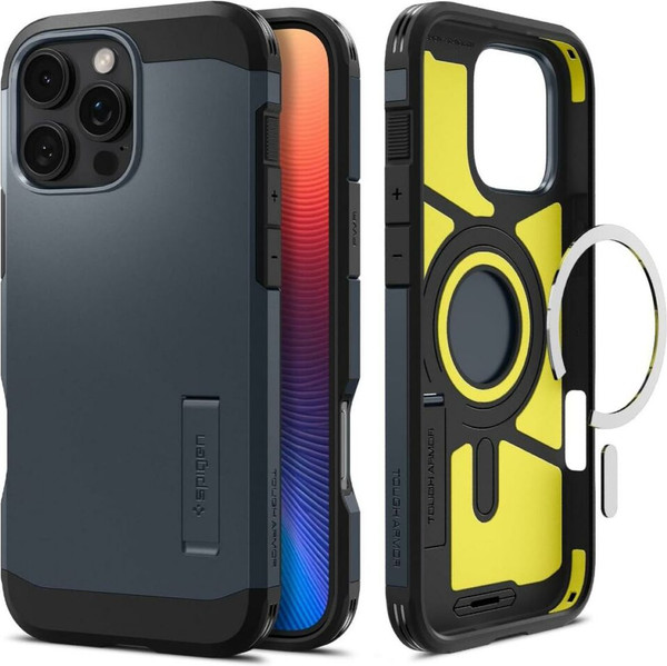 Изображение товара Чехол-накладка Spigen Tough Armor Mag Magsafe для iPhone 16 Pro / ACS08147 (Metal Slate)