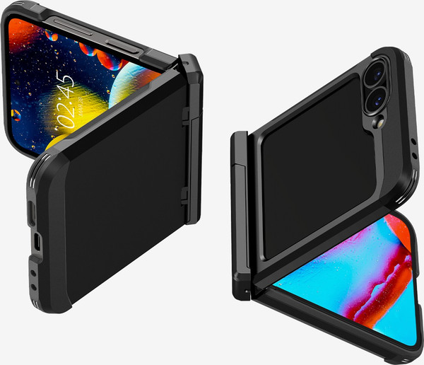 Изображение товара Чехол-накладка Spigen Tough Armor Pro для Galaxy Z Flip 6 / ACS07849 (черный)