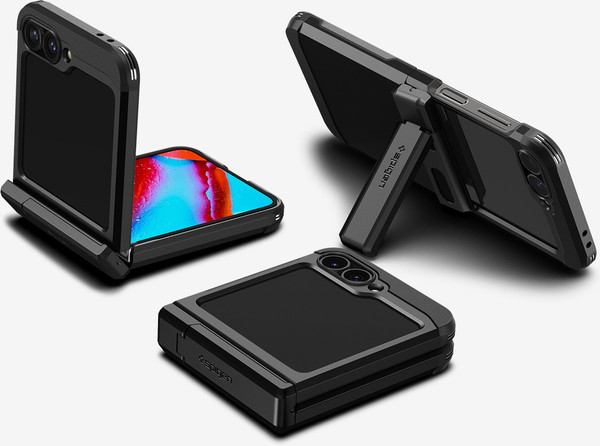 Изображение товара Чехол-накладка Spigen Tough Armor Pro для Galaxy Z Flip 6 / ACS07849 (черный)