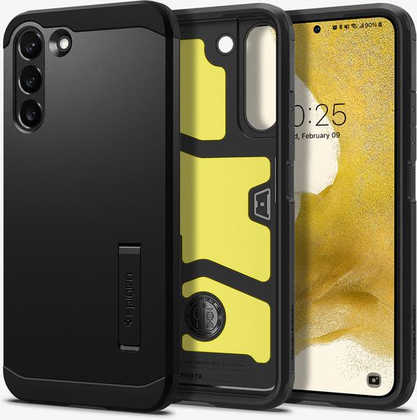Изображение товара Чехол-накладка Spigen Tough Armor для Galaxy S22 / ACS03991 (черный)