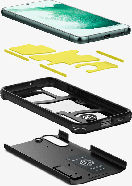 Изображение товара Чехол-накладка Spigen Tough Armor для Galaxy S22 / ACS03991 (черный)