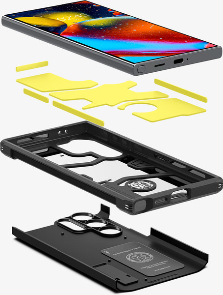Изображение товара Чехол-накладка Spigen Tough Armor для Galaxy S24 Ultra / ACS07300 (черный)