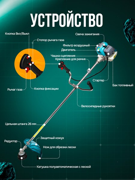 Изображение товара Триммер бензиновый GPT TBC-521