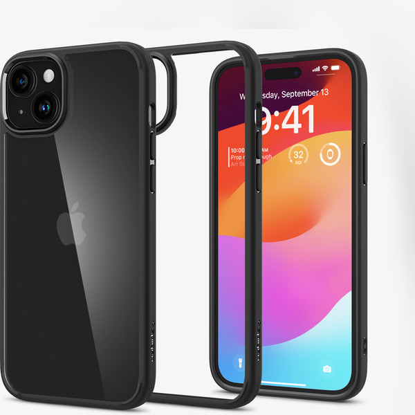 Изображение товара Чехол-накладка Spigen Ultra Hybrid для iPhone 15 Plus / ACS06657 (черный матовый)
