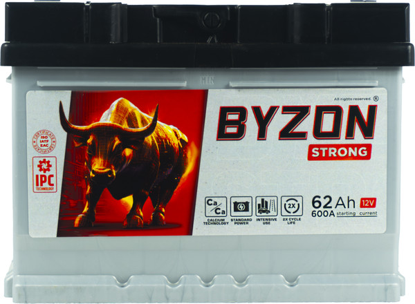 Изображение товара Автомобильный аккумулятор BYZON Strong R+ (62 А/ч)