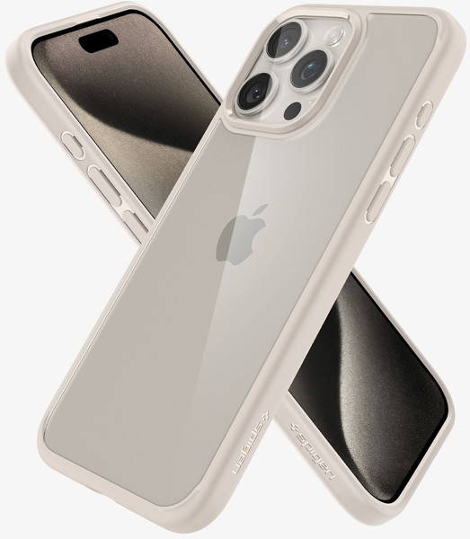 Изображение товара Чехол-накладка Spigen Ultra Hybrid для iPhone 15 Pro Max / ACS07209 (Natural Titanium)