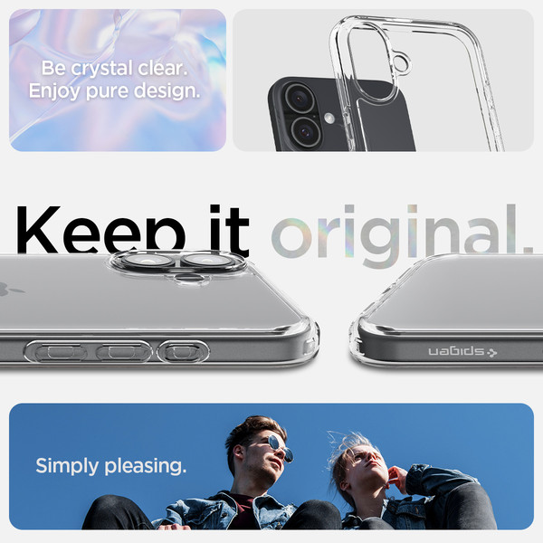Изображение товара Чехол-накладка Spigen Ultra Hybrid для iPhone 16 Plus / ACS08069 (Crystal Clear)
