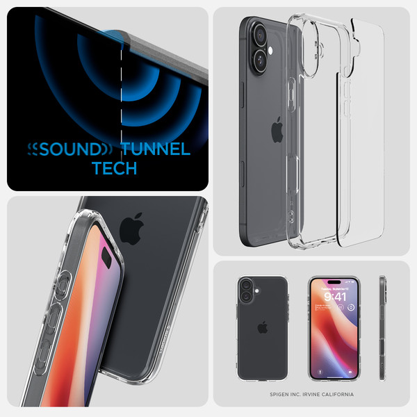 Изображение товара Чехол-накладка Spigen Ultra Hybrid для iPhone 16 Plus / ACS08069 (Crystal Clear)