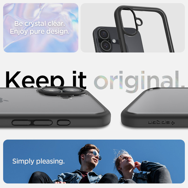 Изображение товара Чехол-накладка Spigen Ultra Hybrid для iPhone 16 Plus / ACS08072 (Matte Black)