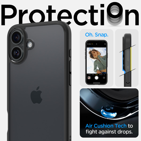 Изображение товара Чехол-накладка Spigen Ultra Hybrid для iPhone 16 Plus / ACS08072 (Matte Black)
