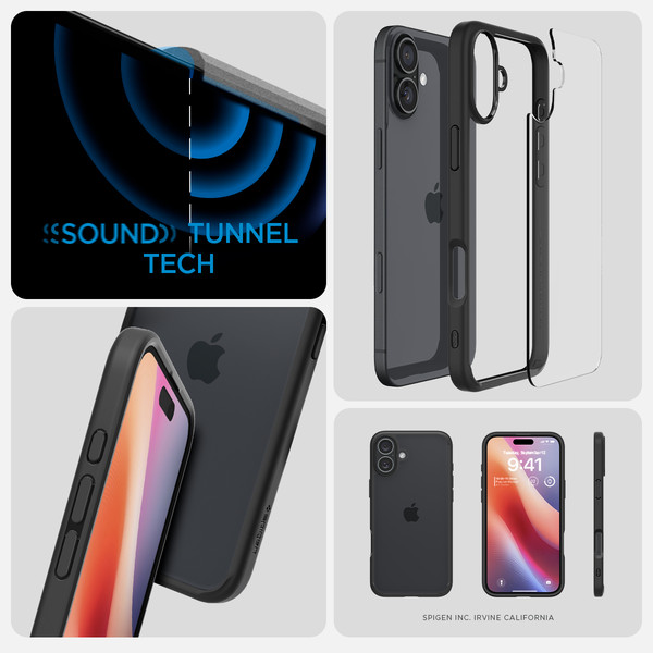 Изображение товара Чехол-накладка Spigen Ultra Hybrid для iPhone 16 Plus / ACS08072 (Matte Black)