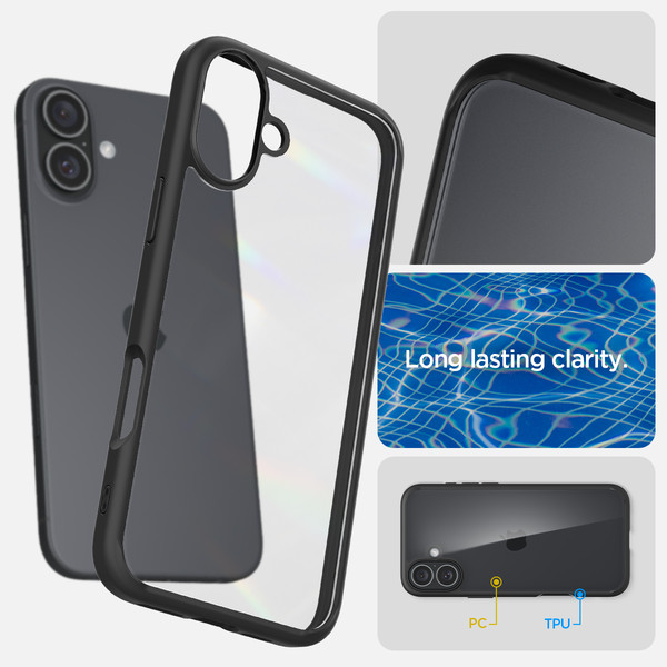 Изображение товара Чехол-накладка Spigen Ultra Hybrid для iPhone 16 Plus / ACS08072 (Matte Black)
