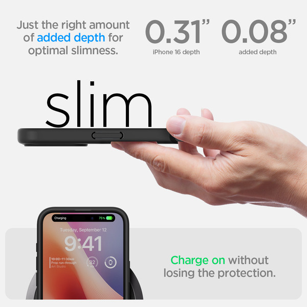 Изображение товара Чехол-накладка Spigen Ultra Hybrid для iPhone 16 Plus / ACS08072 (Matte Black)