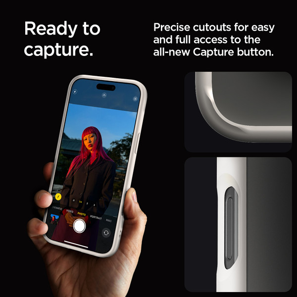 Изображение товара Чехол-накладка Spigen Ultra Hybrid для iPhone 16 Pro Max / ACS08385 (Natural Titanium)