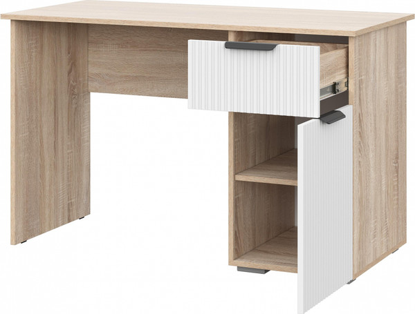 Изображение товара Компьютерный стол Woodville Стокгольм СТП03-1200 / 579692 (дуб сонома/line софт пломбир)