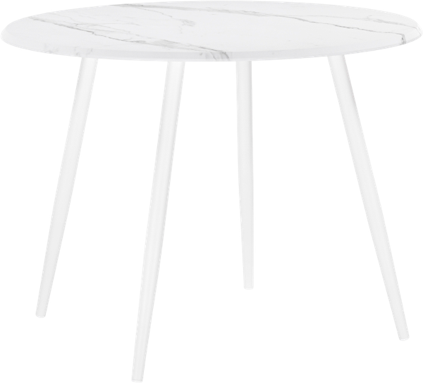 Изображение товара Обеденный стол Notta Абилин 100 / 520595 (мрамор белый/белый матовый)
