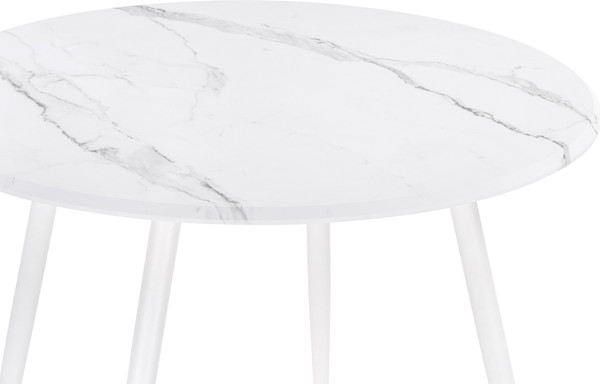 Изображение товара Обеденный стол Notta Абилин 100 / 520595 (мрамор белый/белый матовый)