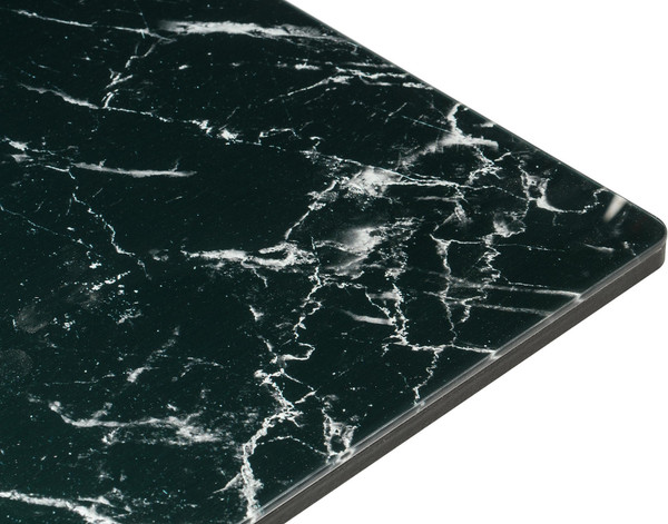 Изображение товара Обеденный стол Woodville Иматра / 462404 (мрамор черный/черная шагрень/камень)