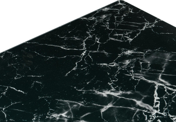 Изображение товара Обеденный стол Woodville Иматра / 462404 (мрамор черный/черная шагрень/камень)