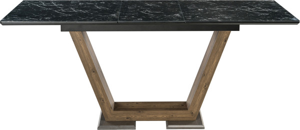Изображение товара Обеденный стол Woodville Иматра / 462388 (мрамор черный/черная шагрень)