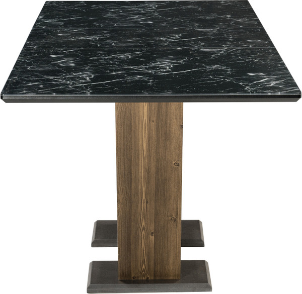 Изображение товара Обеденный стол Woodville Иматра / 462388 (мрамор черный/черная шагрень)