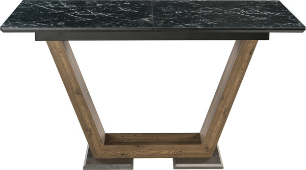 Изображение товара Обеденный стол Woodville Иматра / 462388 (мрамор черный/черная шагрень)