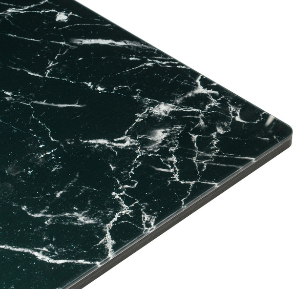 Изображение товара Обеденный стол Woodville Иматра / 462388 (мрамор черный/черная шагрень)
