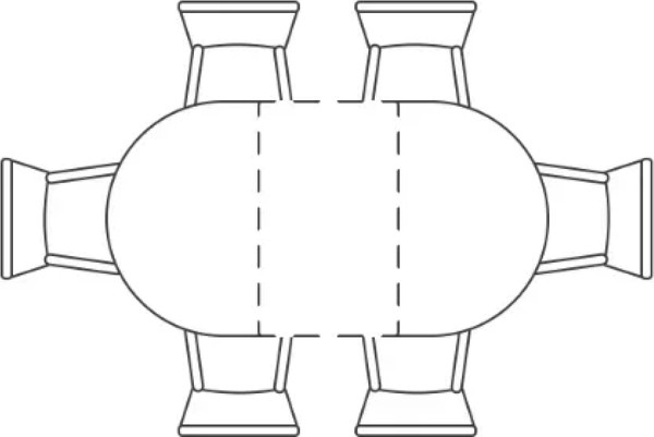 Изображение товара Обеденный стол Woodville Кловис / 462138 (черный мрамор/черный)