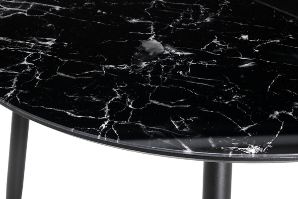 Изображение товара Обеденный стол Woodville Кловис / 462138 (черный мрамор/черный)